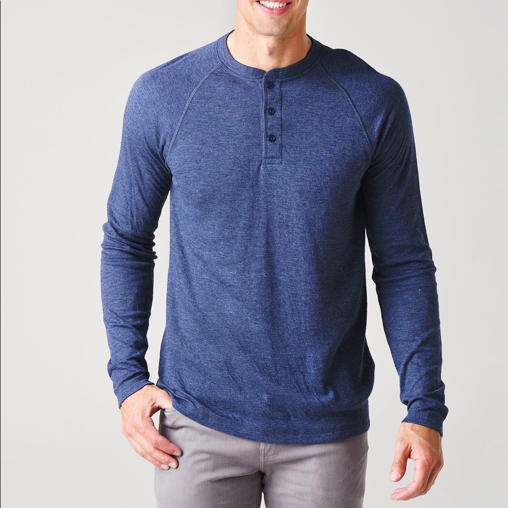 Faherty long sleeve Henley Shirt